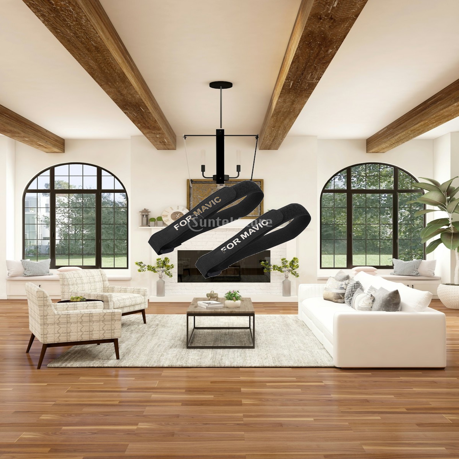 Drone Battery Strap - Siyah Pervane Sabit Tutucu Klip Naylon