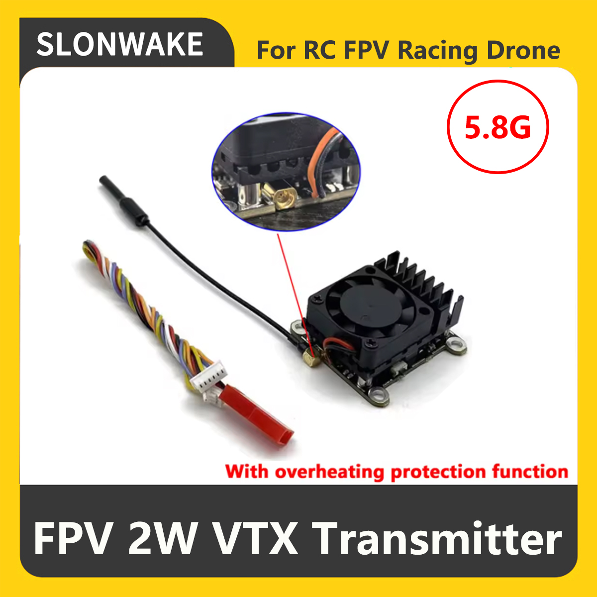 SLONWAKE 5.8G 2000mW FPV VTX V - Drone Receiver incelemesi ve fiyatı