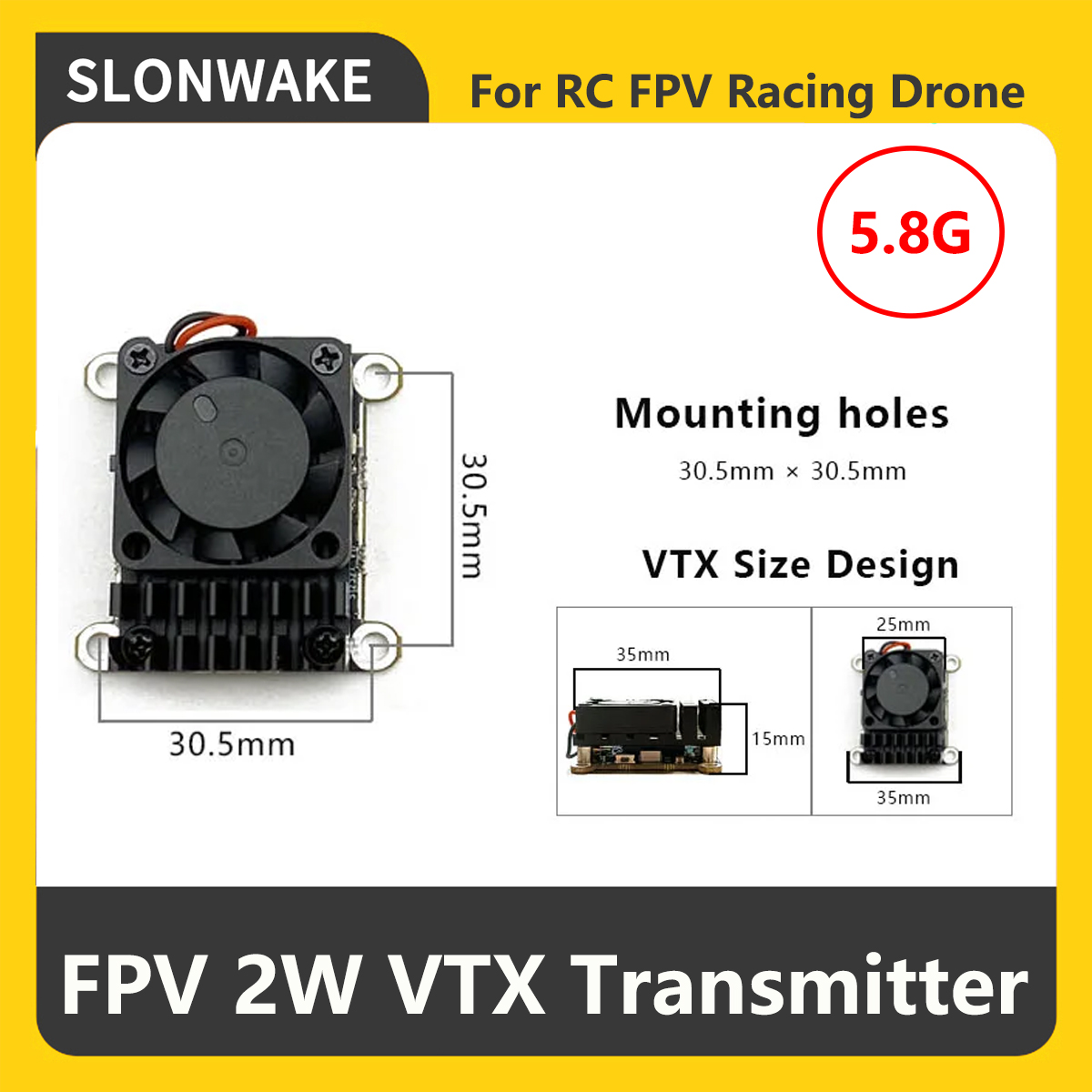 SLONWAKE 5.8G 2000mW FPV VTX V - Drone Receiver incelemesi ve fiyatı